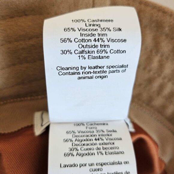 HERMES BEIGE HARPER H SELLIER CASHMERE BUCKET HAT (56) - Picture 8 of 12